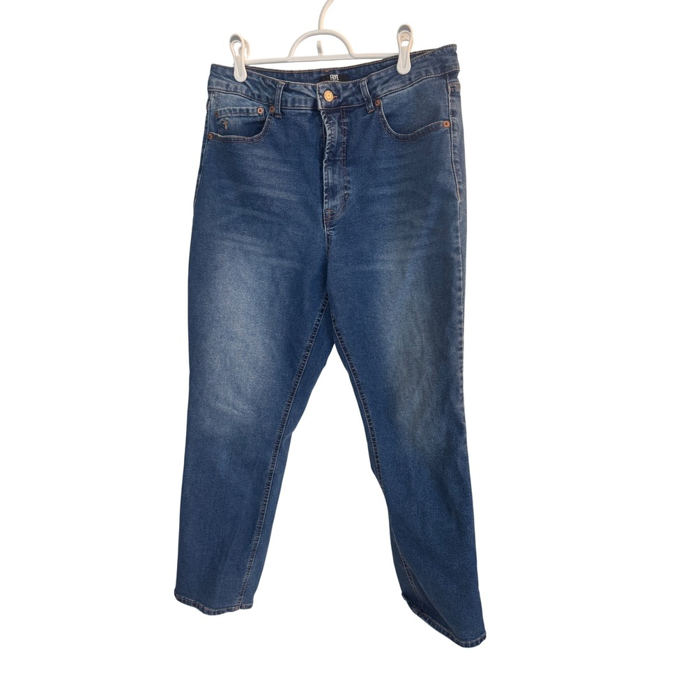 Frye Jeans Womens 12/31 Blue Medium Wash‎ High Rise Straight Leg Classic Denim